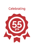Celebrating 55 Years Badge